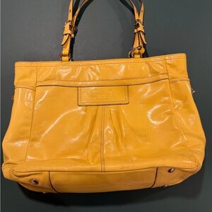 Coach Vibrant Yellow Leather Shoulder Bag